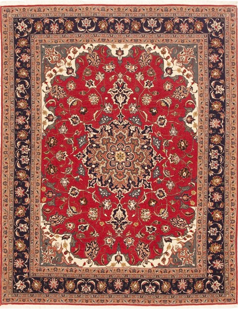 Tabriz Red Hand Knotted 50 X 66  Area Rug 100-10682 Image 0