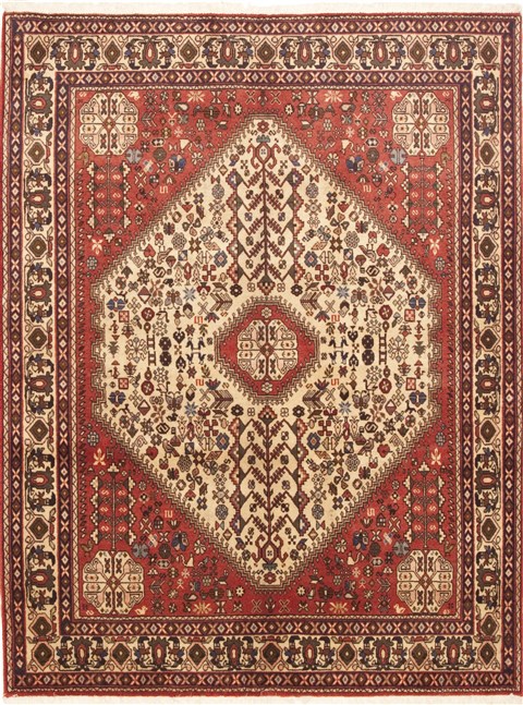 Abadeh Beige Hand Knotted 50 X 68 Area Rug 100-10684 Image 0