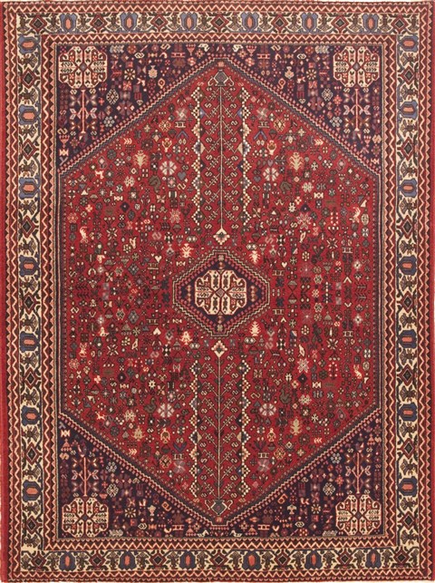 Abadeh Red Hand Knotted 410 X 68 Area Rug 100-10687 Image 0