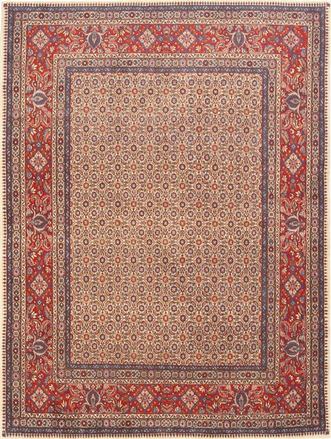 Mood Beige Hand Knotted 50 X 68 Area Rug 100-10689 Image 0