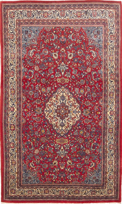Sarouk Red Hand Knotted 46 X 70  Area Rug 100-10691 Image 0