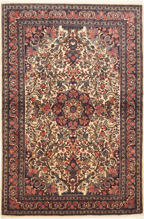 Bidjar Beige Hand Knotted 48 X 70 Area Rug 100-10693 Image 0