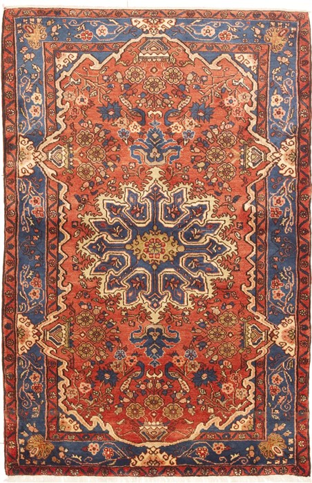 Nahavand Red Hand Knotted 46 X 611  Area Rug 100-10694 Image 0