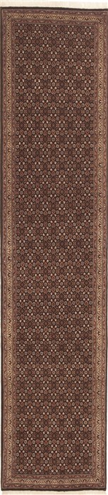 Tabriz Black Runner Hand Knotted 22 X 100  Area Rug 100-10729 Image 0
