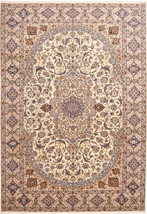 Chobi Beige Hand Knotted 83 X 113 Area Rug 100-10737 Image 0