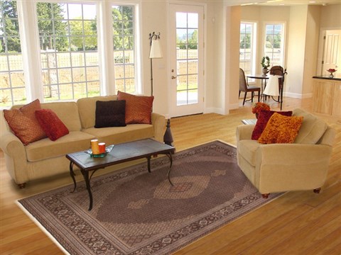 Tabriz Black Hand Knotted 82 X 113 Area Rug 100-10740 Image 4