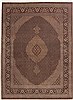 Tabriz Black Hand Knotted 82 X 113 Area Rug 100-10740 Thumb 0