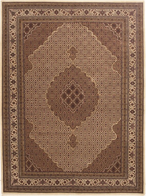 Tabriz Green Hand Knotted 82 X 112 Area Rug 100-10742 Image 0
