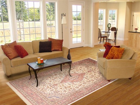 Qum Beige Hand Knotted 82 X 115 Area Rug 100-10743 Image 4