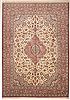 Qum Beige Hand Knotted 82 X 115  Area Rug 100-10743 Thumb 0