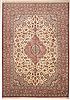 Qum Beige Hand Knotted 82 X 115 Area Rug 100-10743 Thumb 0