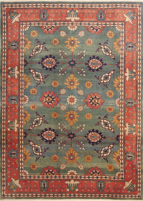 Mahal Blue Hand Knotted 82 X 113 Area Rug 100-10745 Image 0