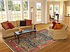 Mahal Blue Hand Knotted 82 X 113 Area Rug 100-10745 Thumb 4
