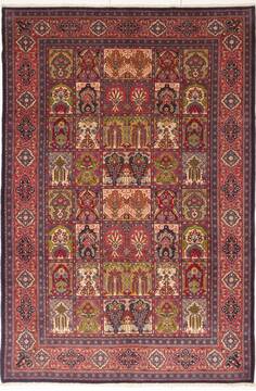 Sarouk Multicolor Hand Knotted 7'3" X 11'0"  Area Rug 100-10750