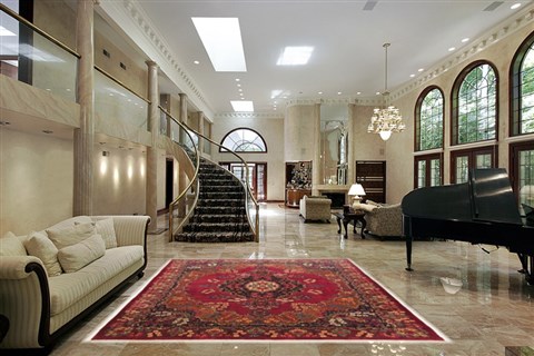 Mashad Red Hand Knotted 82 X 110 Area Rug 100-10754 Image 1