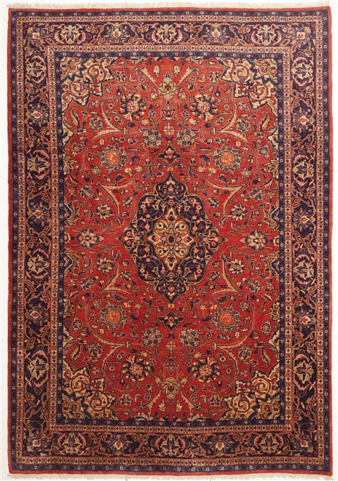 Yazd Red Hand Knotted 80 X 112 Area Rug 100-10756 Image 0