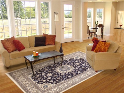 Nain Blue Hand Knotted 711 X 115 Area Rug 100-10758 Image 4