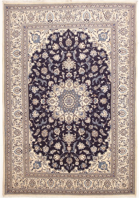 Nain Blue Hand Knotted 711 X 115 Area Rug 100-10758 Image 0