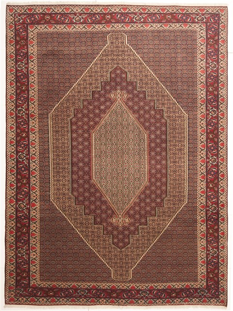 Sanandaj Brown Hand Knotted 80 X 110 Area Rug 100-10759 Image 0