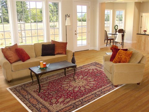 Tabriz Red Hand Knotted 83 X 112 Area Rug 100-10760 Image 4