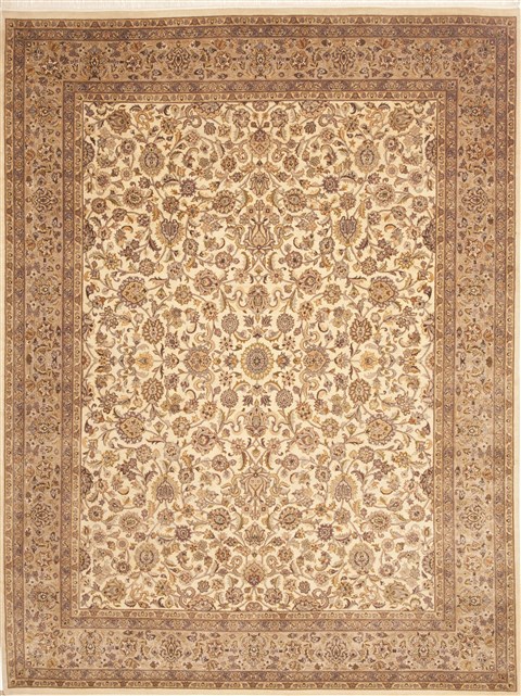 Pak-Persian Beige Hand Knotted 81 X 109 Area Rug 100-10766 Image 0