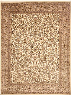 Pakistani Pak-Persian Beige Rectangle 8x11 ft Wool Carpet 10766