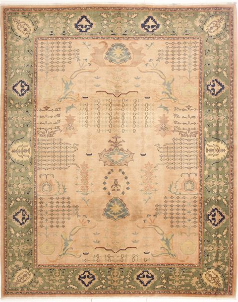 Chobi Purple Hand Knotted 88 X 111  Area Rug 100-10767 Image 0