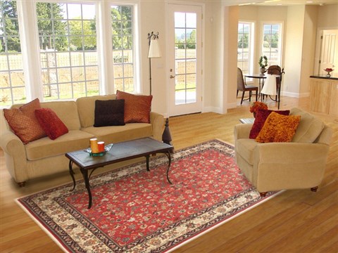 Kashan Red Hand Knotted 82 X 113 Area Rug 100-10770 Image 4