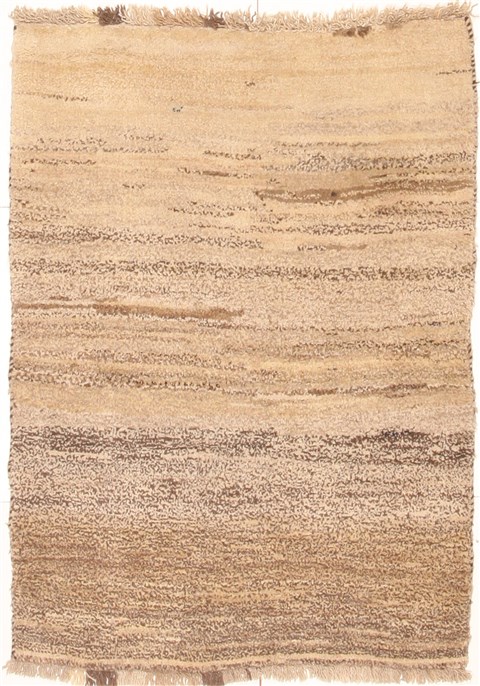 Gabbeh Beige Hand Knotted 31 X 44  Area Rug 100-10779 Image 0