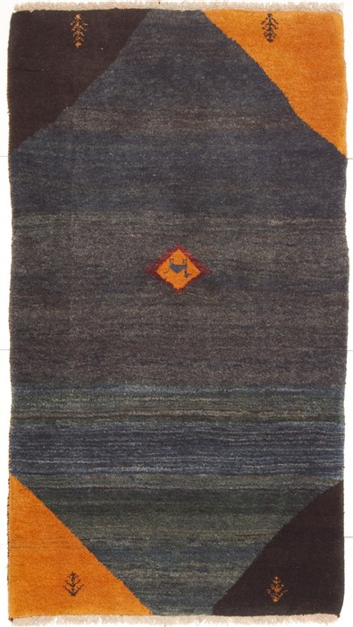 Gabbeh Blue Hand Knotted 33 X 63  Area Rug 100-10784 Image 0
