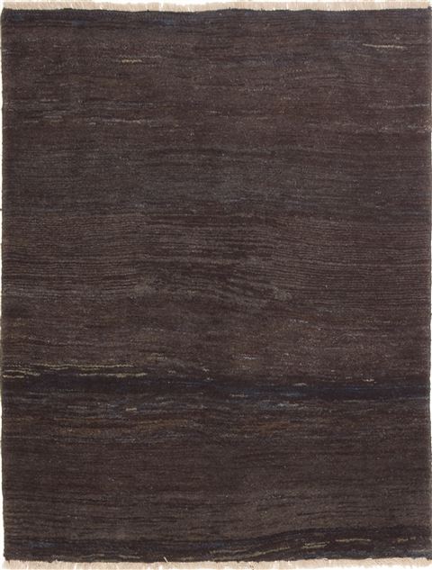 Gabbeh Black Hand Knotted 44 X 59 Area Rug 100-10789 Image 0