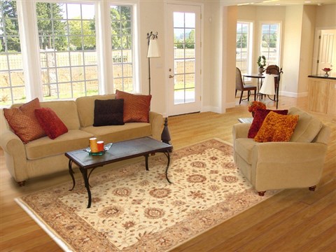 Chobi Beige Hand Knotted 64 X 89 Area Rug 100-10797 Image 4