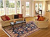 Heriz Blue Hand Knotted 63 X 93  Area Rug 100-10798 Thumb 4