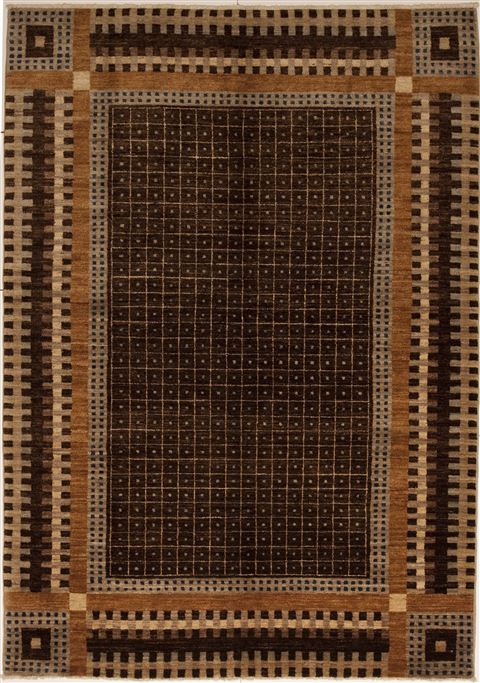 Gabbeh Brown Hand Knotted 61 X 87 Area Rug 100-10801 Image 0