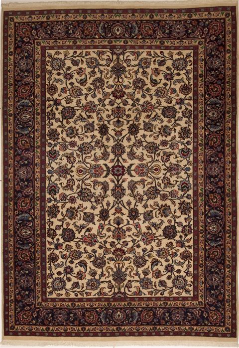 Mashad Beige Hand Knotted 66 X 95  Area Rug 100-10805 Image 0