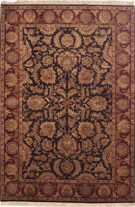 Jaipur Black Hand Knotted 63 X 92 Area Rug 100-10813 Image 0