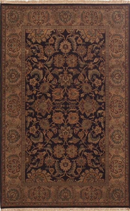 Jaipur Black Hand Knotted 60 X 90 Area Rug 100-10815 Image 0