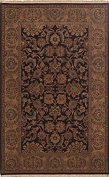 Jaipur Black Hand Knotted 6'0" X 9'0"  Area Rug 100-10815