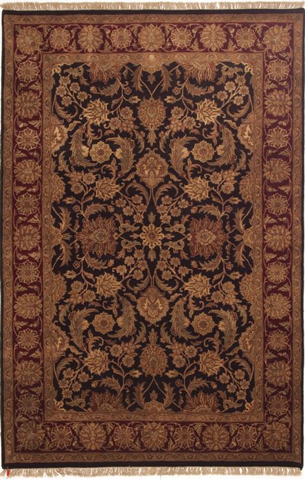 Jaipur Black Hand Knotted 60 X 93 Area Rug 100-10818 Image 0