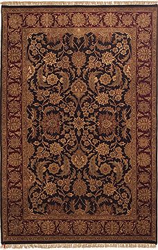 Jaipur Black Hand Knotted 6'0" X 9'3"  Area Rug 100-10818