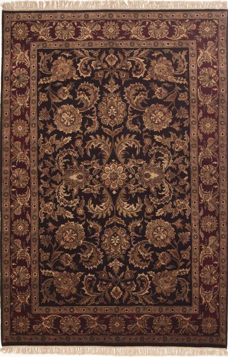 Jaipur Black Hand Knotted 60 X 90 Area Rug 100-10819 Image 0
