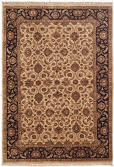 Jaipur Beige Hand Knotted 6'0" X 8'9"  Area Rug 100-10820