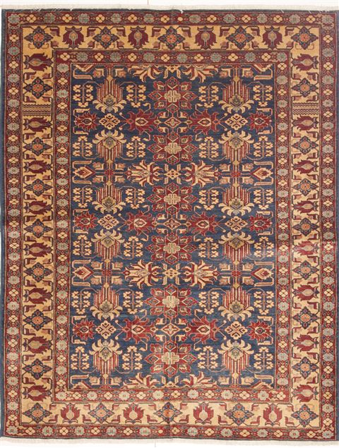 Kazak Blue Hand Knotted 611 X 88  Area Rug 100-10822 Image 0