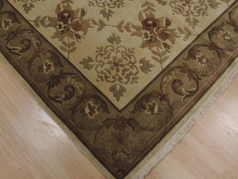 Indo-Nepal Cream Hand Knotted 56 X 80 Area Rug 100-10825 Image 6