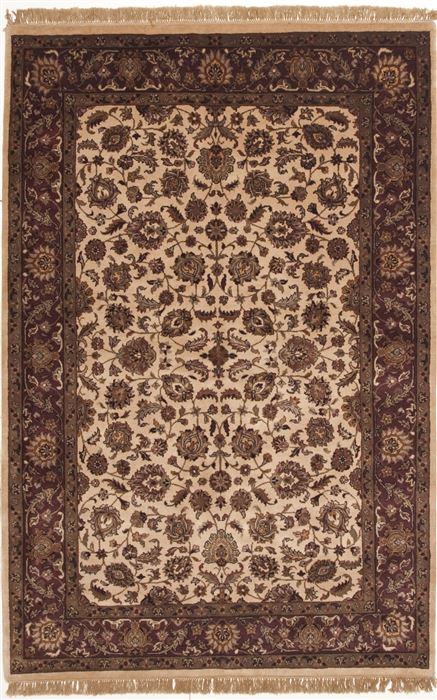 Jaipur Cream Hand Knotted 60 X 92 Area Rug 100-10828 Image 0