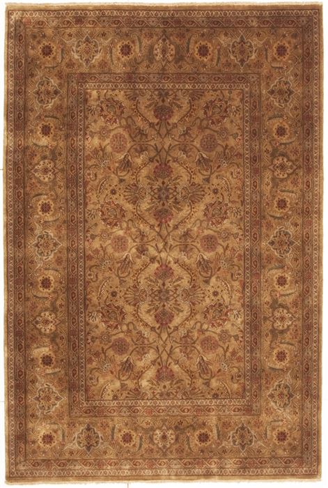 Jaipur Beige Hand Knotted 56 X 83  Area Rug 100-10829 Image 0