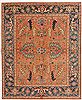 Pishavar Orange Square Hand Knotted 68 X 83  Area Rug 100-10830 Thumb 0