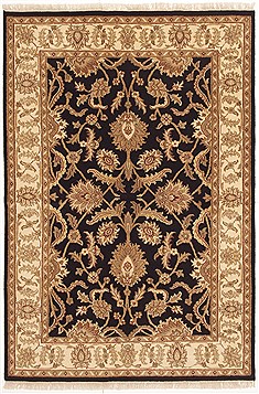 Jaipur Black Hand Knotted 6'0" X 8'11"  Area Rug 100-10839