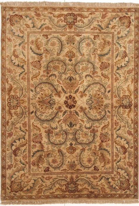 Jaipur Brown Hand Knotted 60 X 88 Area Rug 100-10841 Image 0