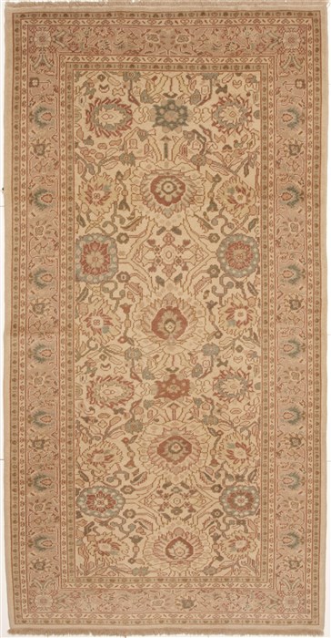 Oushak Beige Runner Hand Knotted 50 X 100  Area Rug 100-10842 Image 0